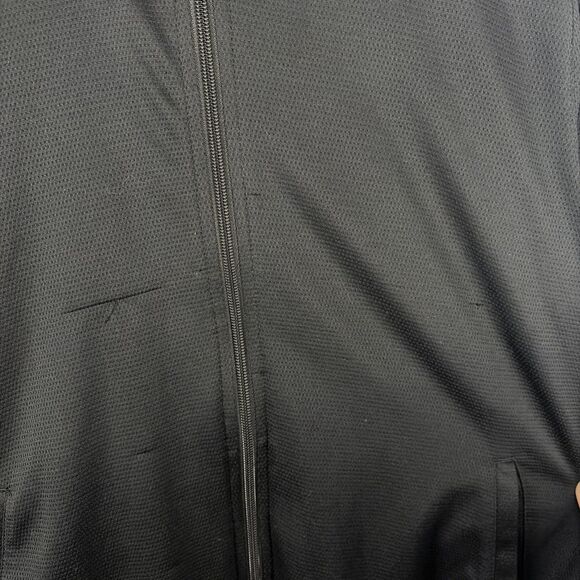 Nike Basketball Track Jacket Medium Black Full Zip Mock Neck Pockets Warm Up - Picture 3 of 8